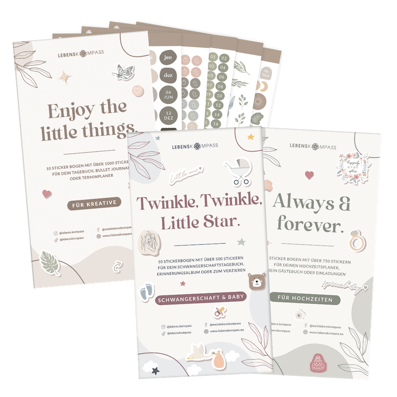 Bullet Journal, Tagebuch & Kalender Sticker Sets