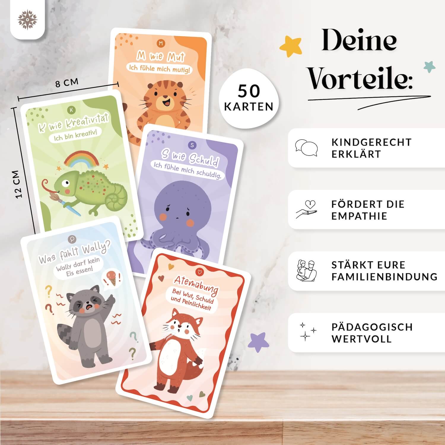Gefühle ABC für Kinder - 50 Gefühlskarten