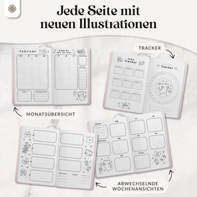 Bullet Journal Planer DIN A5 - Vorgefertigt zum Ausmalen