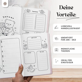 Bullet Journal Planer DIN A5 - Vorgefertigt zum Ausmalen