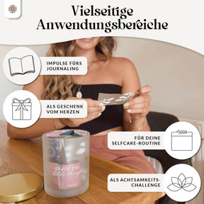 Achtsamkeitsglas mit 30 Zettelchen