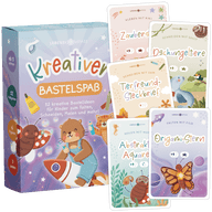 Kreativkarten für Kinder - 52 Bastelaufgaben