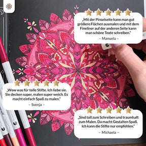 6er Dual Brush Pen Sets - Bunte Pinselstifte