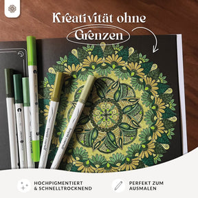 6er Dual Brush Pen Sets - Bunte Pinselstifte