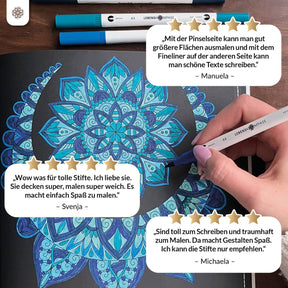 6er Dual Brush Pen Sets - Bunte Pinselstifte