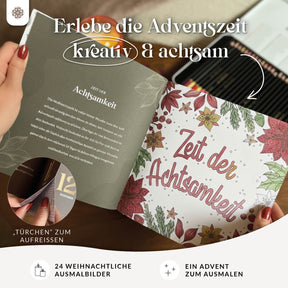 Adventskalender Malbuch zum Ausmalen