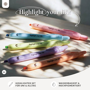 Textmarker Stifte - 6er Set Highlighter