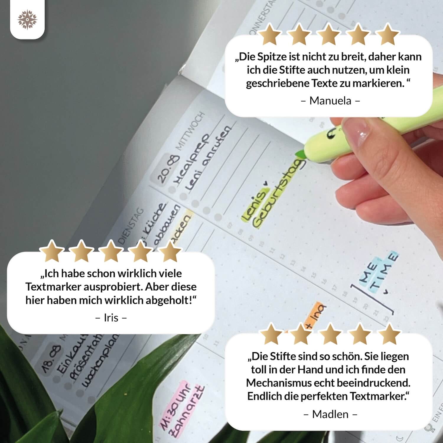 Textmarker Stifte - 6er Set Highlighter