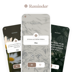 Reminder App 2.0 - Über 1000+ Sprüche & Affirmationen