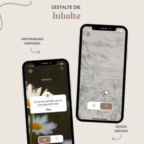 Reminder App 2.0 - Über 1000+ Sprüche & Affirmationen