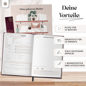 Buchjournal - Lesetagebuch zum Ausfüllen