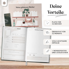 Buchjournal - Lesetagebuch zum Ausfüllen