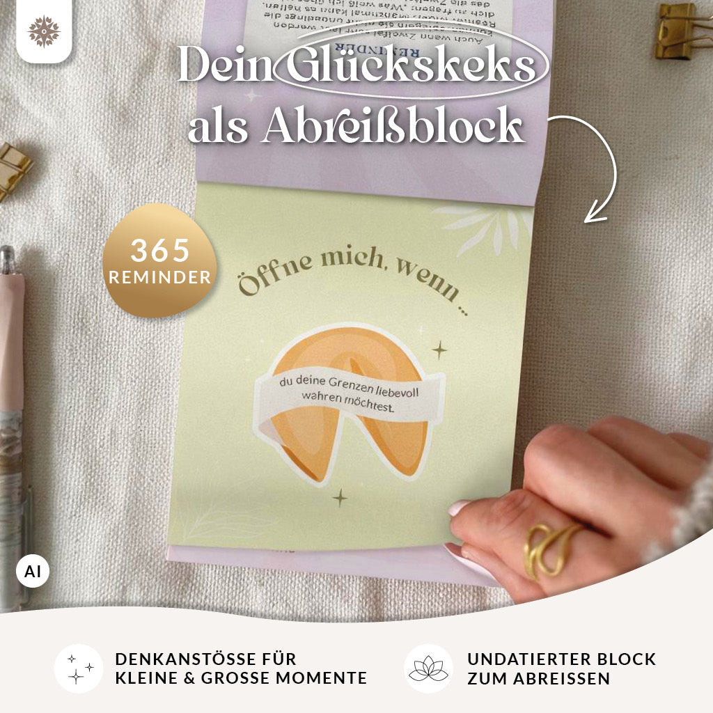 Glückskeks Abreißblock – 365 Erinnerungen für jeden Moment