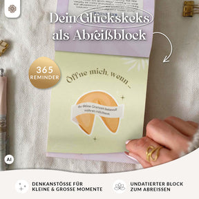 Glückskeks Abreißblock – 365 Erinnerungen für jeden Moment
