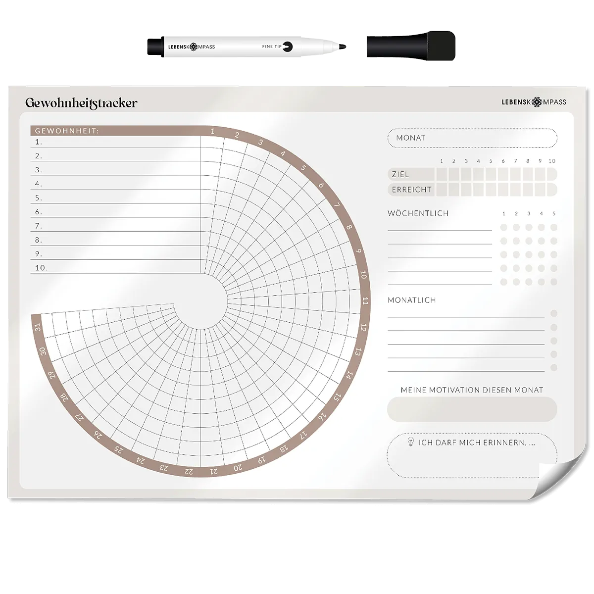 FlexiPlan® Gewohnheitstracker - Selbsthaftend