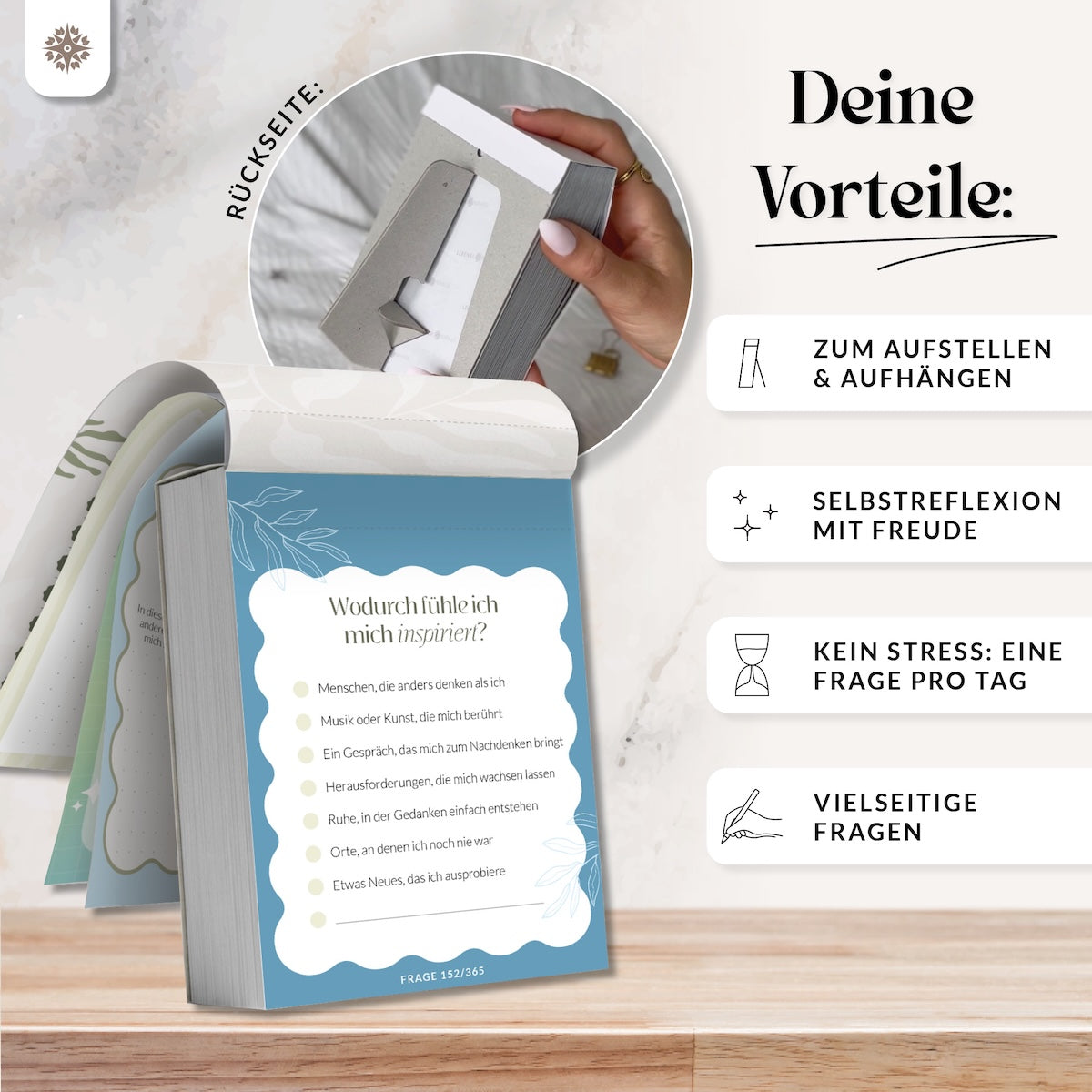 Deeptalk Abreißblock – 365 Fragen, um dich selbst kennenzulernen