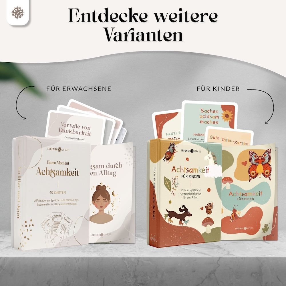 Achtsamkeitskarten - Set mit 40 Karten