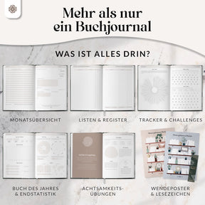 Buchjournal - Lesetagebuch zum Ausfüllen
