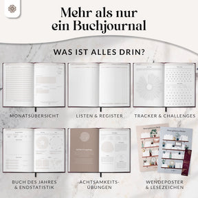 Buchjournal - Lesetagebuch zum Ausfüllen