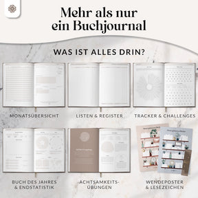Buchjournal - Lesetagebuch zum Ausfüllen