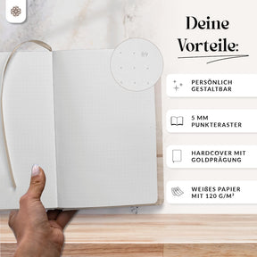 Bullet Journal "SLIM" DIN A5 - Notizbuch mit Punktraster