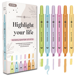 Textmarker Stifte - 6er Set Highlighter
