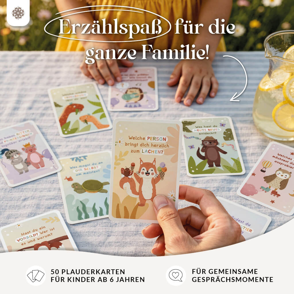 Plauderkarten für Kinder - 50 Gesprächskarten