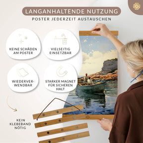 Posterleiste aus Bambus - Magnetisch 2-teilig