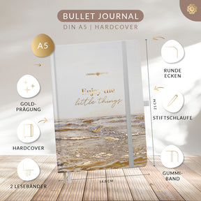 Bullet Journal "PRO" DIN A5 - Notizbuch mit Punktraster