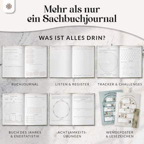 Sachbuchjournal mit Poster - für 40 Bücher
