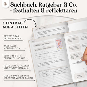 Sachbuchjournal mit Poster - für 40 Bücher