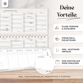 Tischkalender für 12 Monate