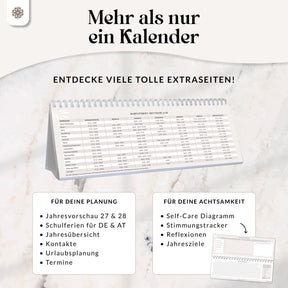 Tischkalender für 12 Monate