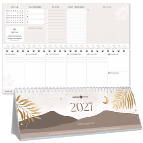 Tischkalender für 12 Monate