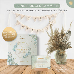 Gästebuch für die Hochzeit mit Fragen
