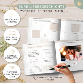 Gästebuch für die Hochzeit mit Fragen