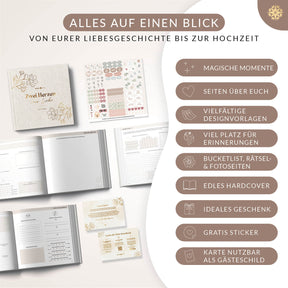 Gästebuch für die Hochzeit mit Fragen