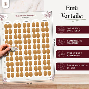 Rubbelposter für Paare – 100 Date-Ideen