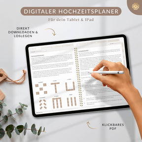 Digitaler Hochzeitsplaner - PDF mit Hyperlinks
